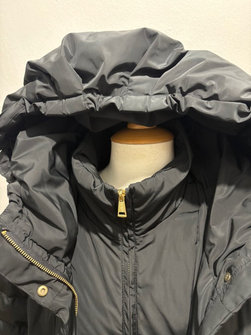Cole Haan Signature Black Hooded Down Maxi Puffer Coat - Picture 9 of 14